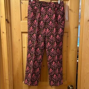 Miu Miu Pink and Black Patterned Trousers